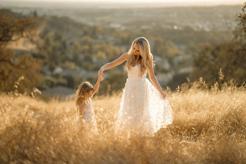 Miller family portrait in warm fall light